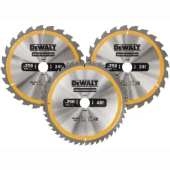 DeWALT Zaagbladen CZB 3 Pack 250x30mm 2x DT1956-QZ +1x DT1957-QZ