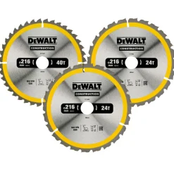 DeWALT Zaagbladen, CZB 3 pack 216x30mm : 2x DT1952-QZ + 1x DT1953-QZ