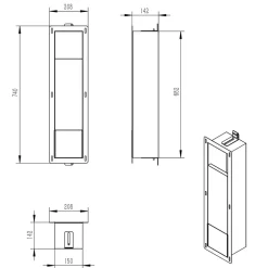 Dive Reserverolhouder Inbouw RVS