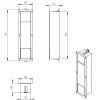 Dive Toiletrolhouder Zonder Klep en Reserverolhouder Inbouw RVS