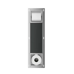 Dive Toiletrolhouder Zonder Klep en Reserverolhouder Inbouw RVS