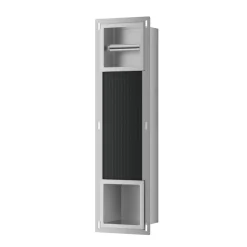 Dive Toiletrolhouder Zonder Klep en Reserverolhouder Inbouw RVS