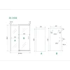 Douchedeur softclose met antikalkbehandeling 90x200 cm alu/helder glas