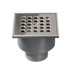 Doucheput RVS met Onderuitloop 105x105mm