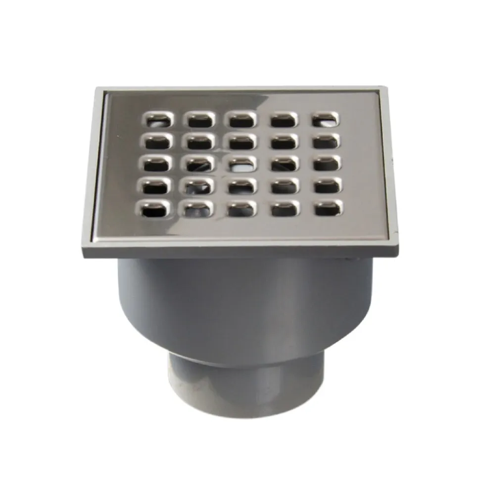 Doucheput RVS met Onderuitloop 105x105mm
