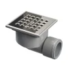 Doucheput RVS met Zijuitloop 105x105mm