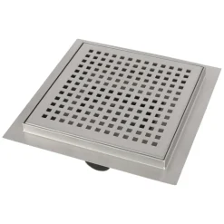 Doucheput Vierkant RVS met Flens 20x20cm