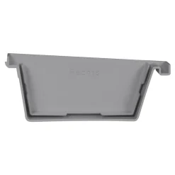 Eindstuk PVC t.b.v. bakgoot Ø 125 mm rechts