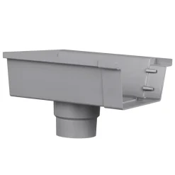 Einduitloop PVC t.b.v. bakgoot Ø 125 mm links
