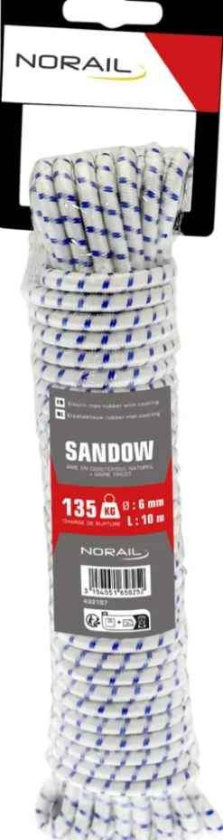 Elastiektouw rubber met coating 6 mm, 10 m
