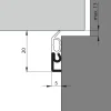Ellen Tochtstrip ELRO XL Aluminium 230cm