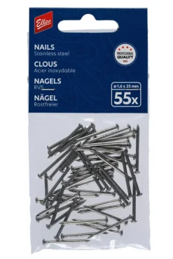 Ellen Tochtstripnagel RVS 25x1,6mm 55stuks