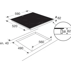 Etna Inbouw Inductiekookplaat KIS159ZT 59cm