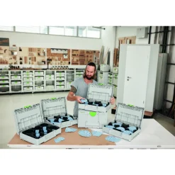 Festool Schuurmateriaal-Systainer³ SYS-STF 80X133 GR-Set Granat
