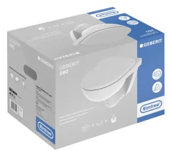 Geberit 280 Wandclosetpack Softclose Closetzitting Diepspoel Rimfree