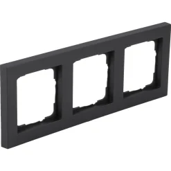 Gira Afdekraam E2 Inbouw 3-Voudig Zwart Verticaal/Horizontaal