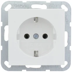 Gira Contactdoos System 55 Inbouw 1-Voudig Randaarde Polarwit