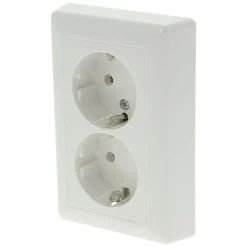 Gira Contactdoos System 55 Inbouw 2-Voudig Polarwit Randaarde
