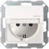 Gira Contactdoos System 55 Inbouw 1-Voudig Polarwit Randaarde Met Klep