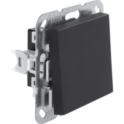 Gira E2 Inbouw Schakelaar Kruis Zwart
