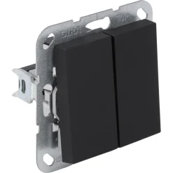 Gira E2 Inbouw Schakelaar Wissel/Wissel Zwart