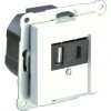 Gira System 55 Inbouw Contactdoos 1-Voudig USB A/C Polarwit