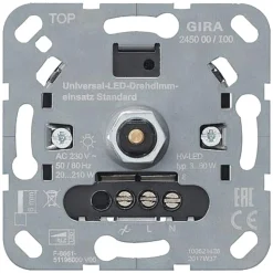 Gira System 55 Inbouw Dimmer Led 3-60W/20-210W Universsel Druk-Uit Element