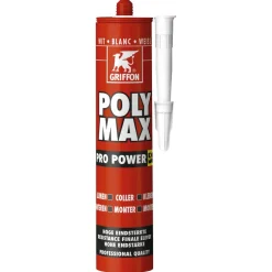 Griffon Montagelijm Poly Max Pro Power Wit 425gr
