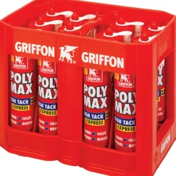Griffon Montagelijm Poly Max High Tack Express Wit 12st. + Werksokken