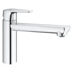 GROHE BauEdge keukenmengkraan laag chroom rechte uitloop 1-greeps 1 stuk