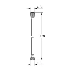 Grohe Silverflex Twiststop Doucheslang Chroom 1750mm