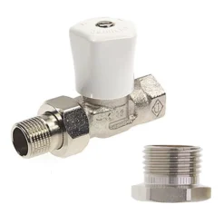 Heimeier Radiatorkraan Recht Met Knelset 1/2"