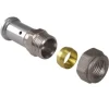 Henco gas pers Koppeling recht 16x15 mm knel, 2 stuks
