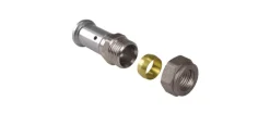 Henco gas pers Koppeling recht 16x15 mm knel, 2 stuks