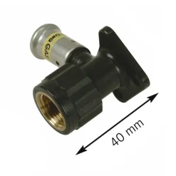 Henco gas pers Muurplaat 16x1/2'' + plug