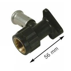 Henco pers Muurplaat 16x1/2'' + plug