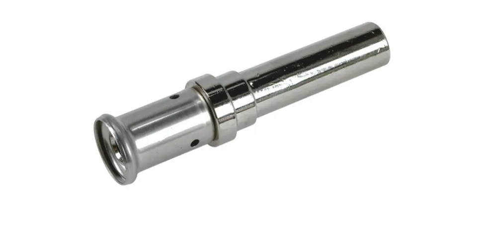 Henco pers rechte Koppeling met buiseind 16x15 mm