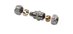 Henco verloop Koppeling 16 schroefx15 klem, 2 stuks