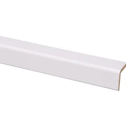 Hoeklat MDF Folie Wit 28x28x2600mm 70% PEFC