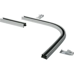 Intensions gordijnrail bocht 90 graden + verbinder PLUS rail wit