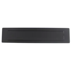 Intersteel Briefplaat Rechthoekig Met Klep/Regenrand 340x80mm h.o.h. 310mm RVS/Zwart
