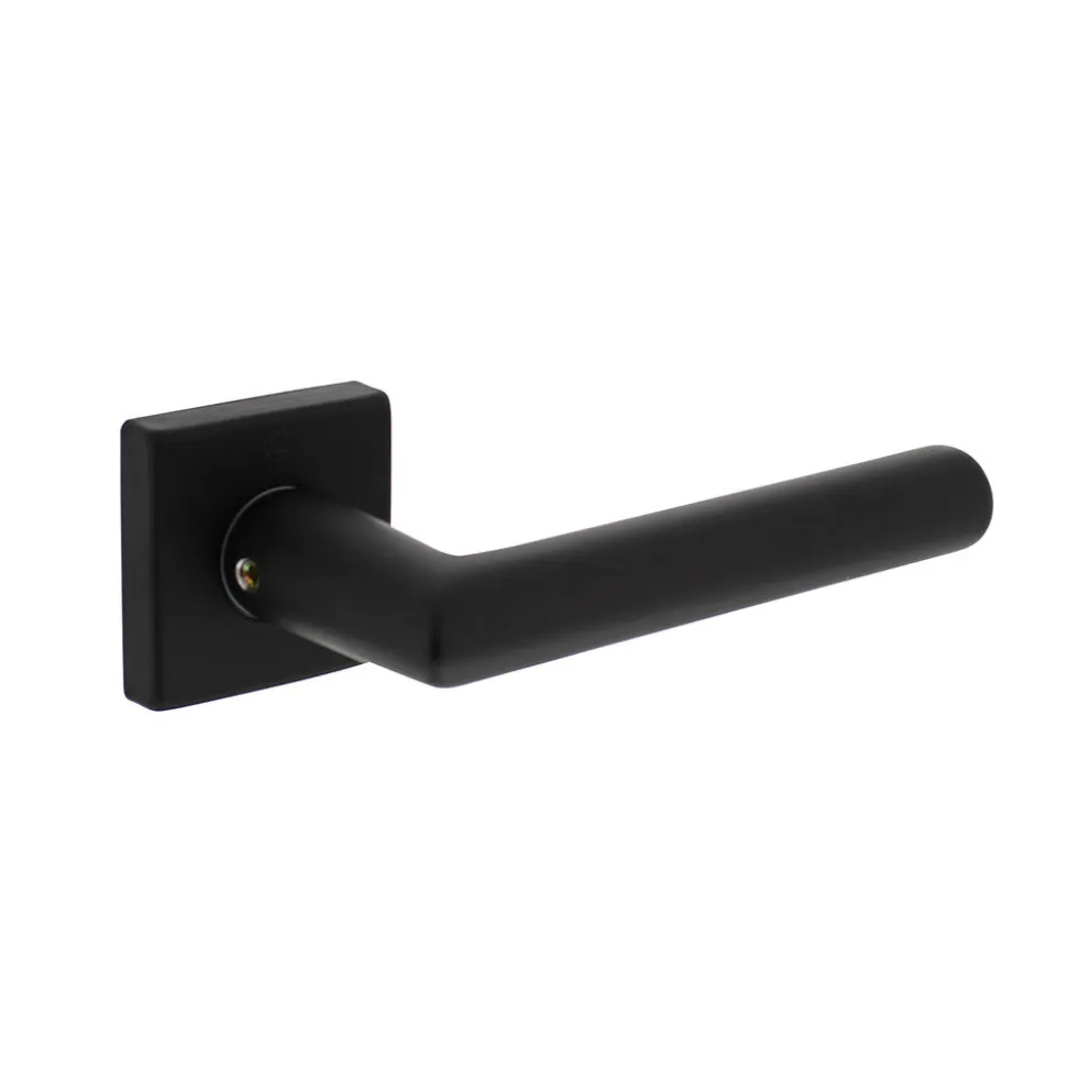 Intersteel Deurkruk Broome Met Rozet 50x50x10mm + 7mm Nokken Zwart