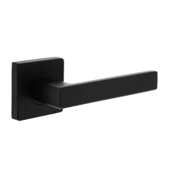 Intersteel Deurkruk Hera Op Geveerde Rozet 55x55x9,5mm +7mm Nokken Zwart