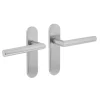 Intersteel Deurkruk Hoek 90gr. Basic Op Ovaal Schild Verdekt 170x40mm Blind RVS Geborsteld