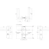 Intersteel Deurkruk Hoek 90gr. Basic Op Ovaal Schild Verdekt 170x40mm WC63/8mm RVS Geborsteld
