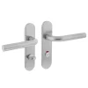 Intersteel Deurkruk Recht Op Kortschild Toilet-/Badkamersluiting 63/8 RVS