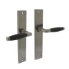 Intersteel Deurkruk Ton Basic Met schild Groef 235x43x5mm Blind Mat Nikkel/Ebbenhout