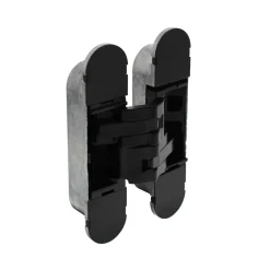Intersteel Scharnier Zamac 130x30 3D Verstelbaar Binnenwerk  Zwart - Zwarte Afdekkappen