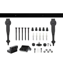 Intersteel schuifdeursysteem classic 200 cm mat zwart 100 kg