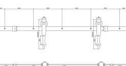 Intersteel schuifdeursysteem classic 200 cm mat zwart 100 kg